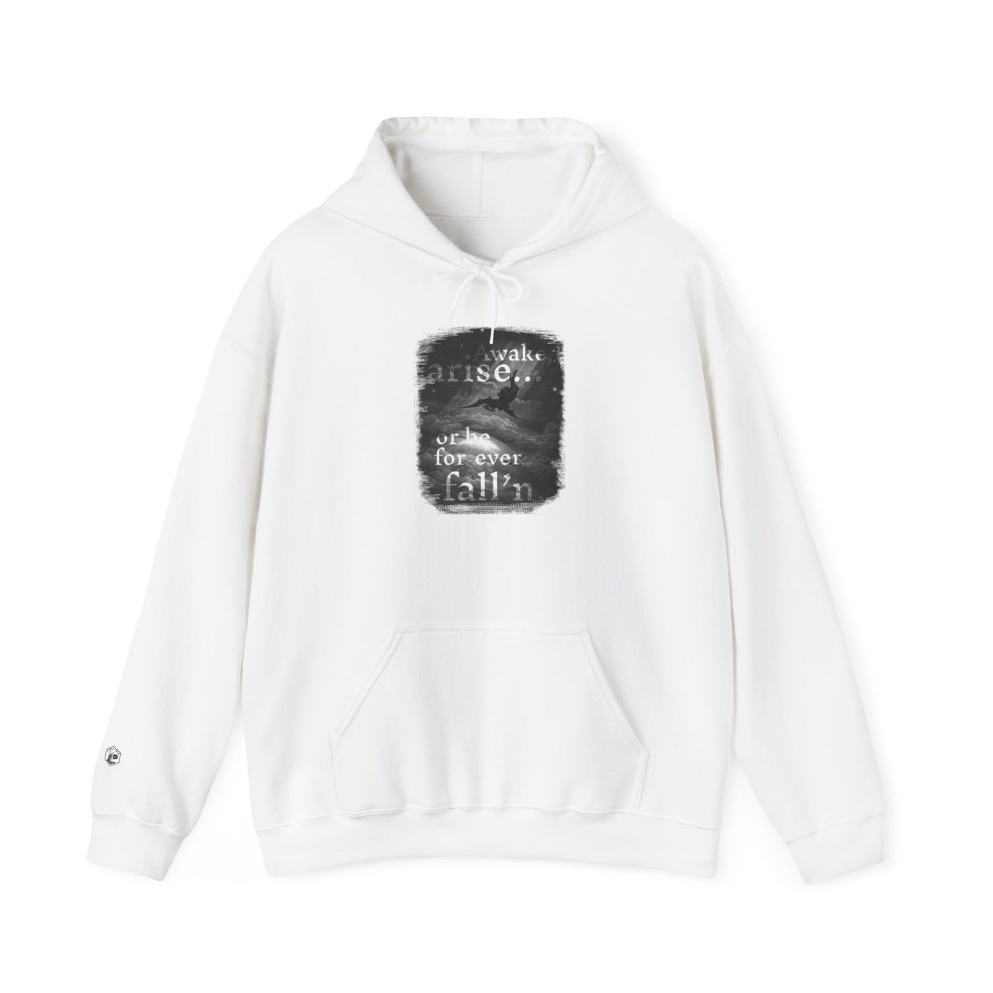 Inspirational Unisex Heavy Blend™ Hoodie - 'Awake, Rise, Forever Fall'n'