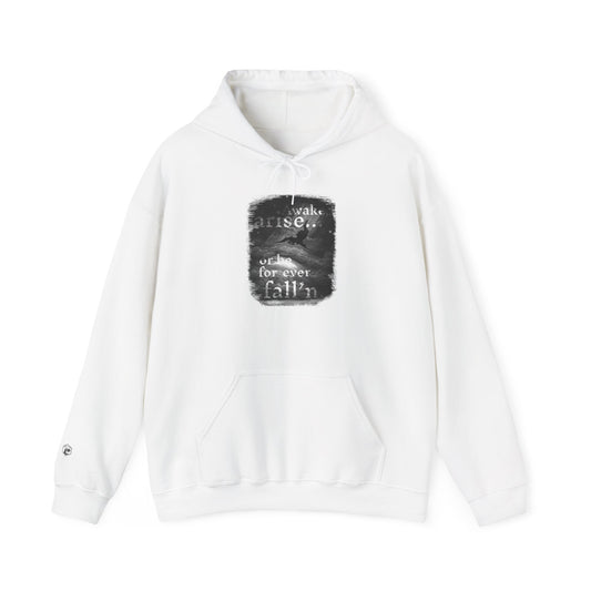Inspirational Unisex Heavy Blend™ Hoodie - 'Awake, Rise, Forever Fall'n'