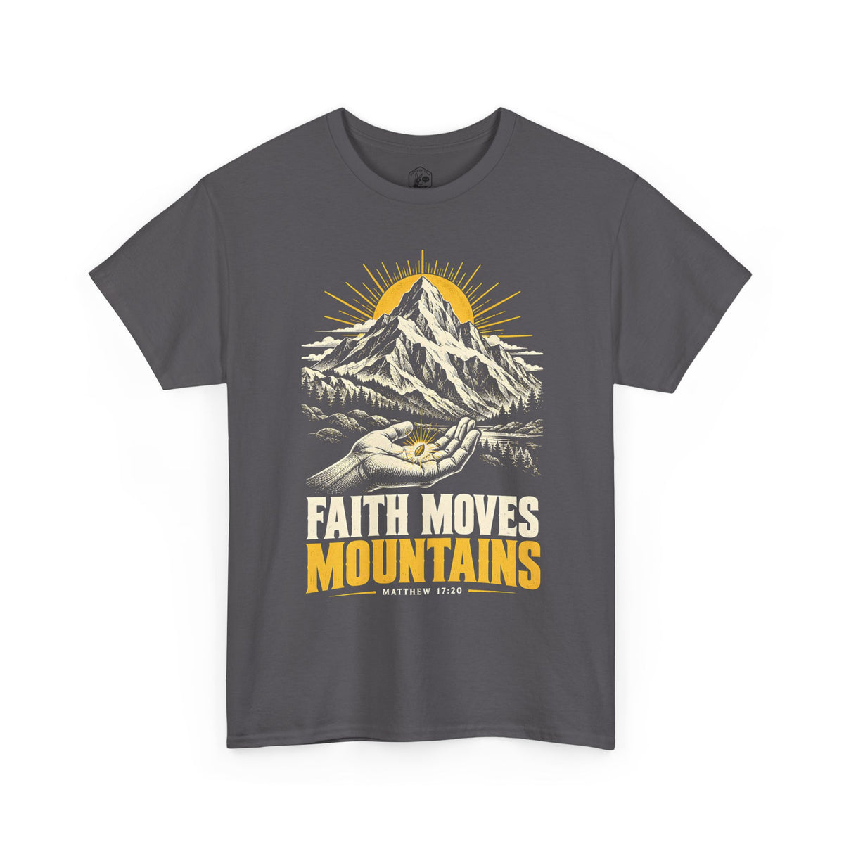 Faith Moves Mountains T-Shirt | Matthew 17:20 Christian Graphic Tee