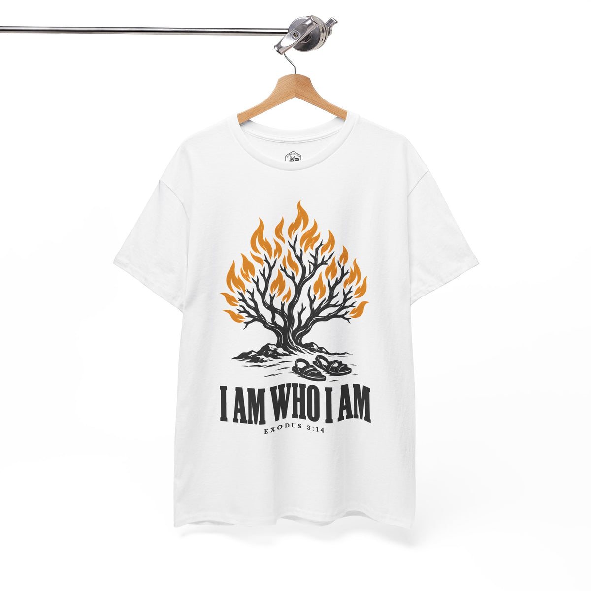 I Am Who I Am Burning Bush T-shirt – Donkey Talk graphic tee