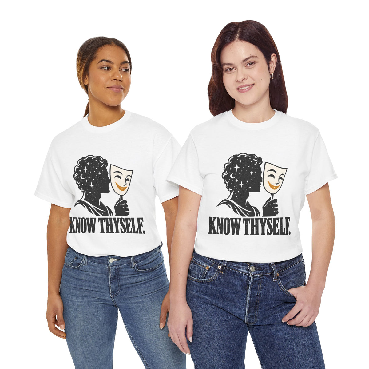 Know Thyself Starlit Mind and Mask T-Shirt | Philosophy and Faith Tee
