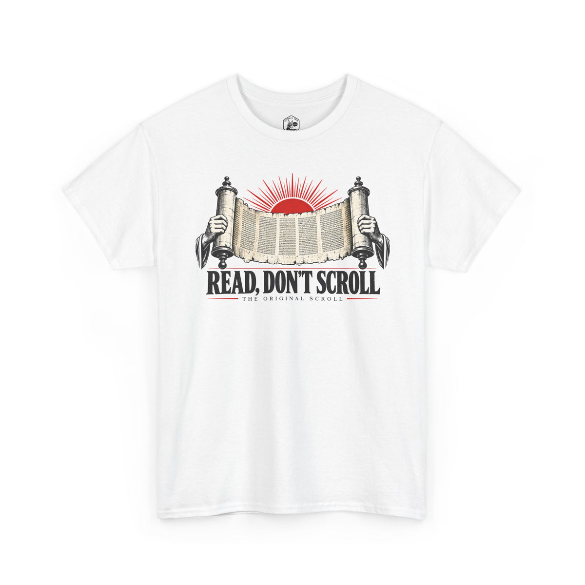 Read Don't Scroll T-shirt – Donkey Talk graphic tee