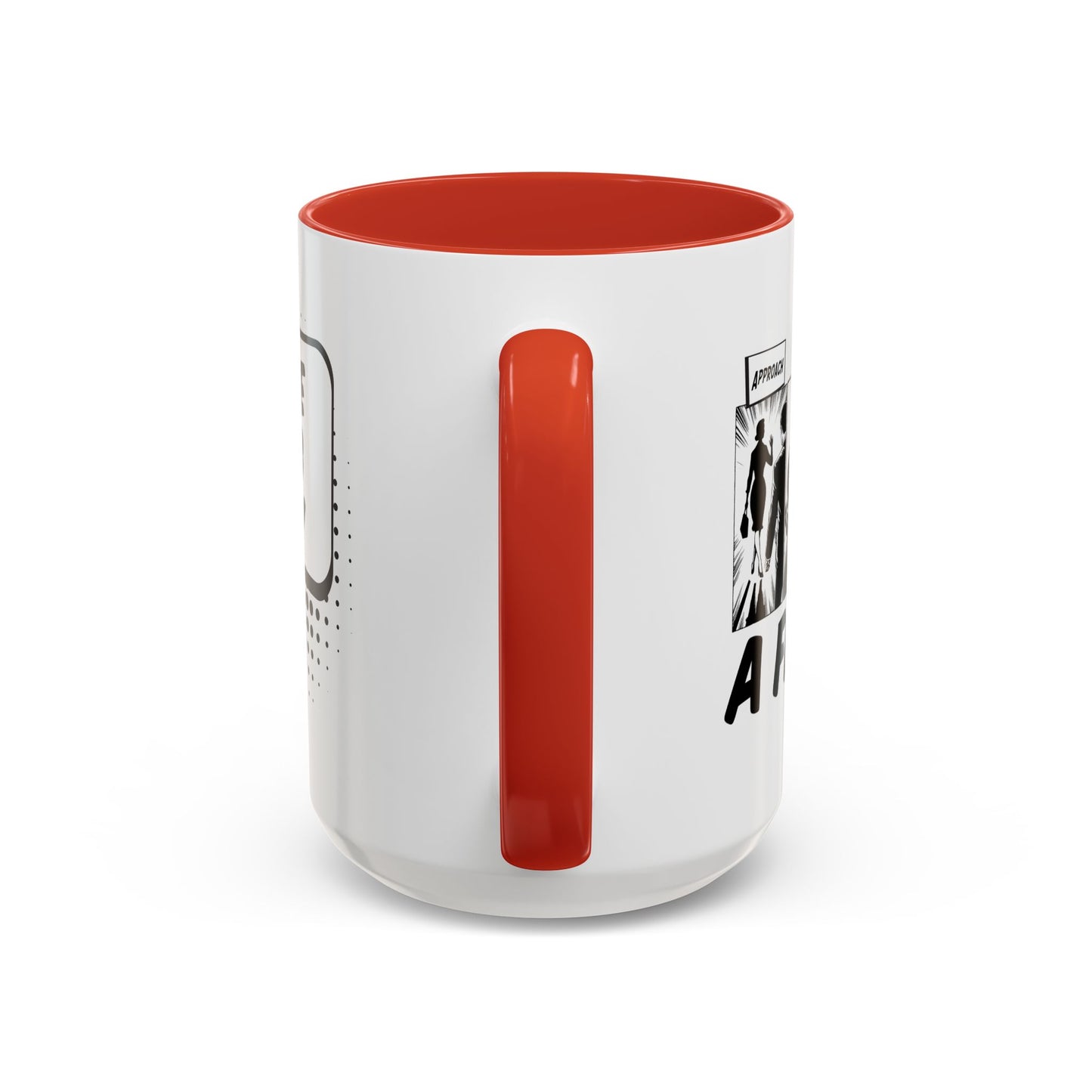 Free Hug Day Accent Coffee Mug – Funny Black & White Comic Speech Bubble Design (11/15 oz)