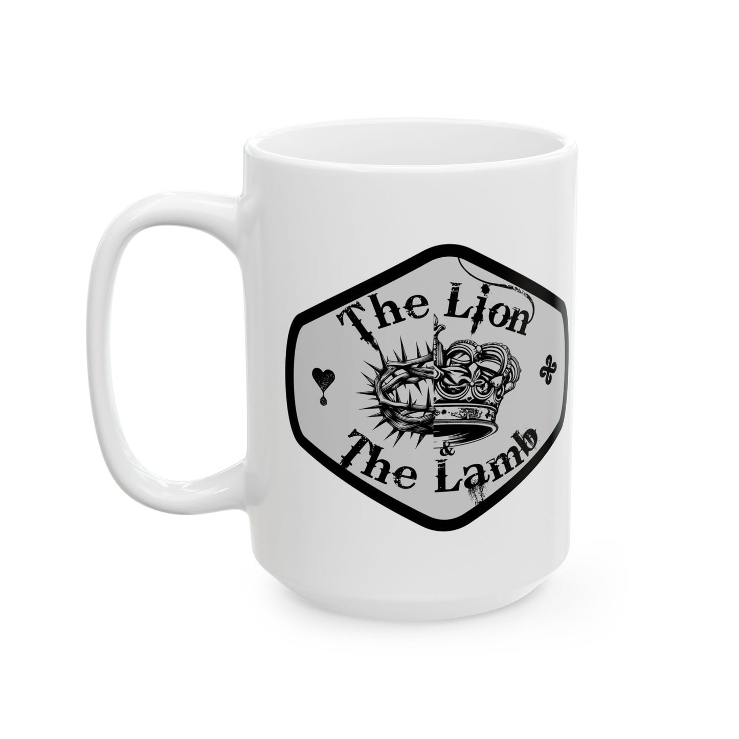 Lion and Lamb Ceramic Mug - 11oz & 15oz, Perfect for Coffee Lovers & Gifts