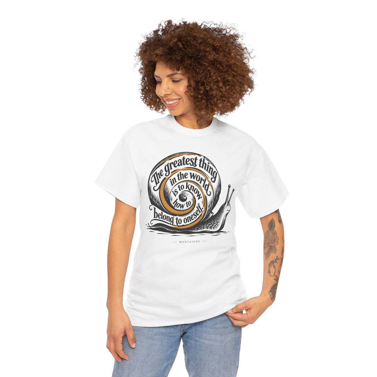 Belong to Oneself Snail Spiral T-shirt – Donkey Talk graphic tee
