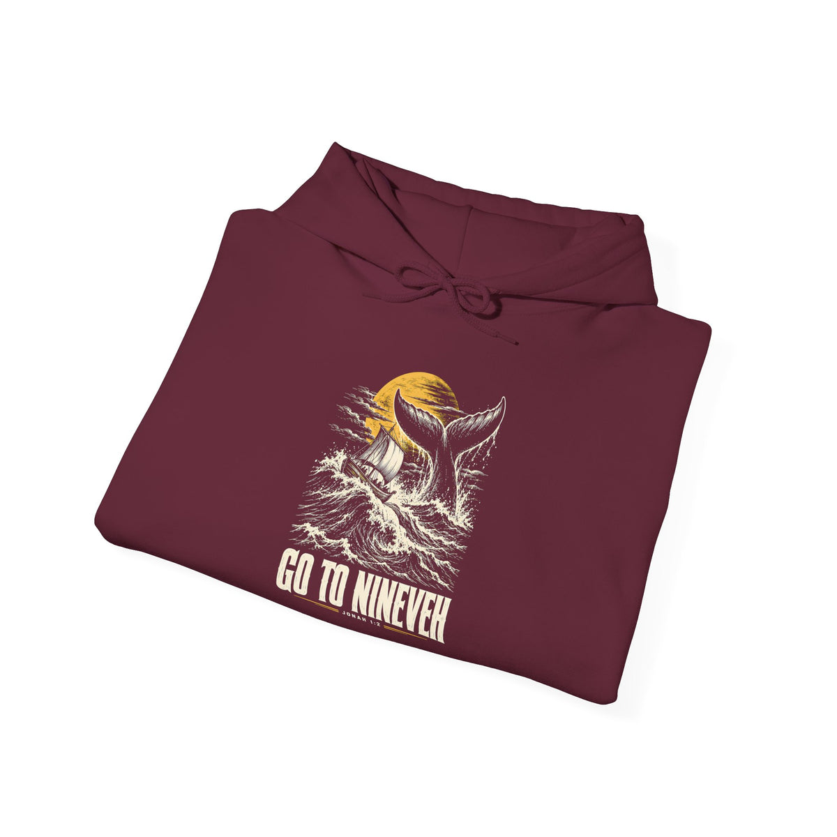 Go to Nineveh Hoodie | Jonah 1:2 Christian Graphic Hoodie