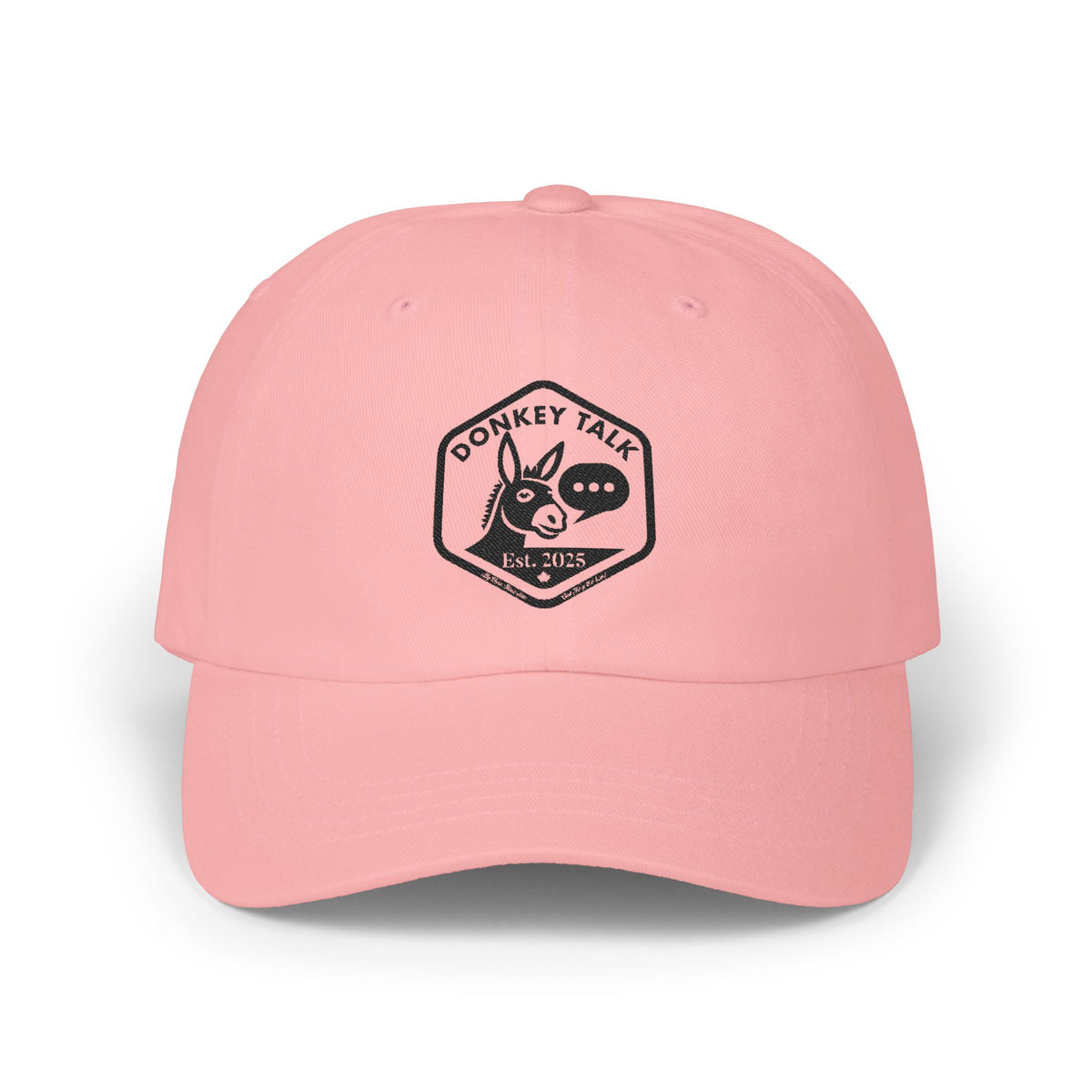 Donkey Talk Dad Cap - Great Casual White Hat with Our Awesome Logo