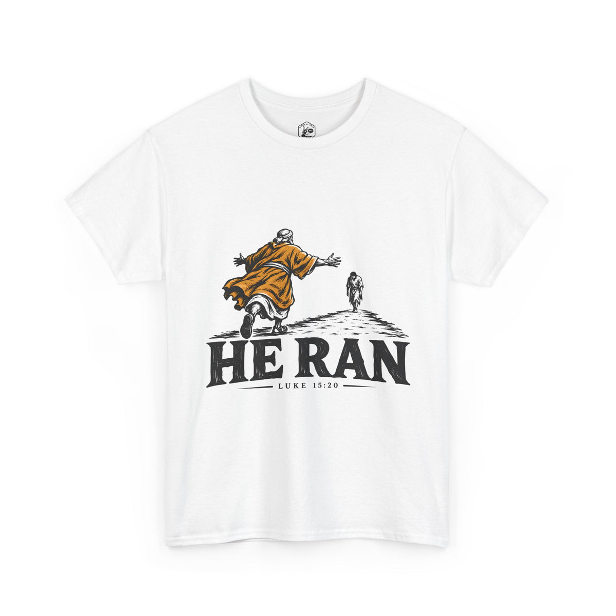He Ran T-Shirt | Luke 15:20 Prodigal Son Christian Graphic Tee