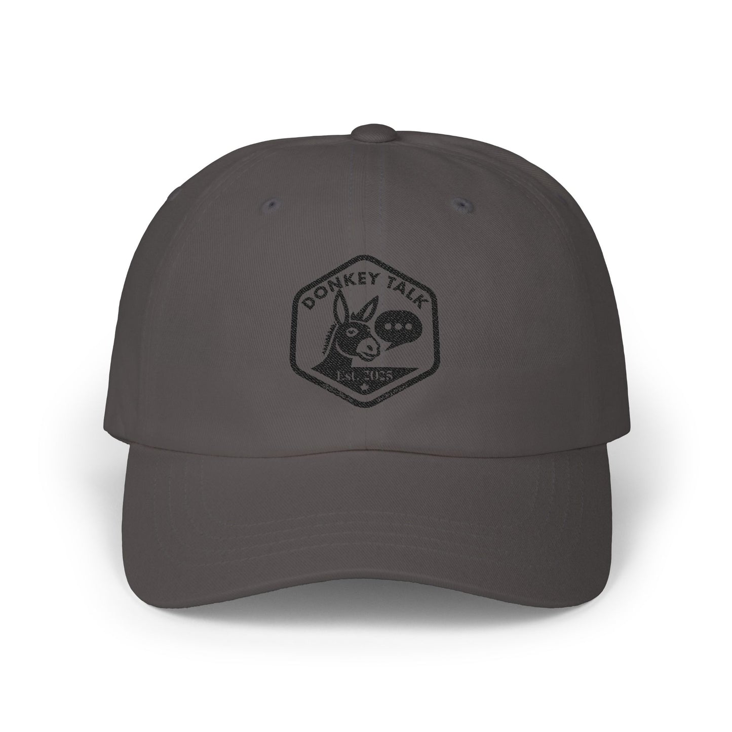 Donkey Talk Dad Cap - Great Casual White Hat with Our Awesome Logo