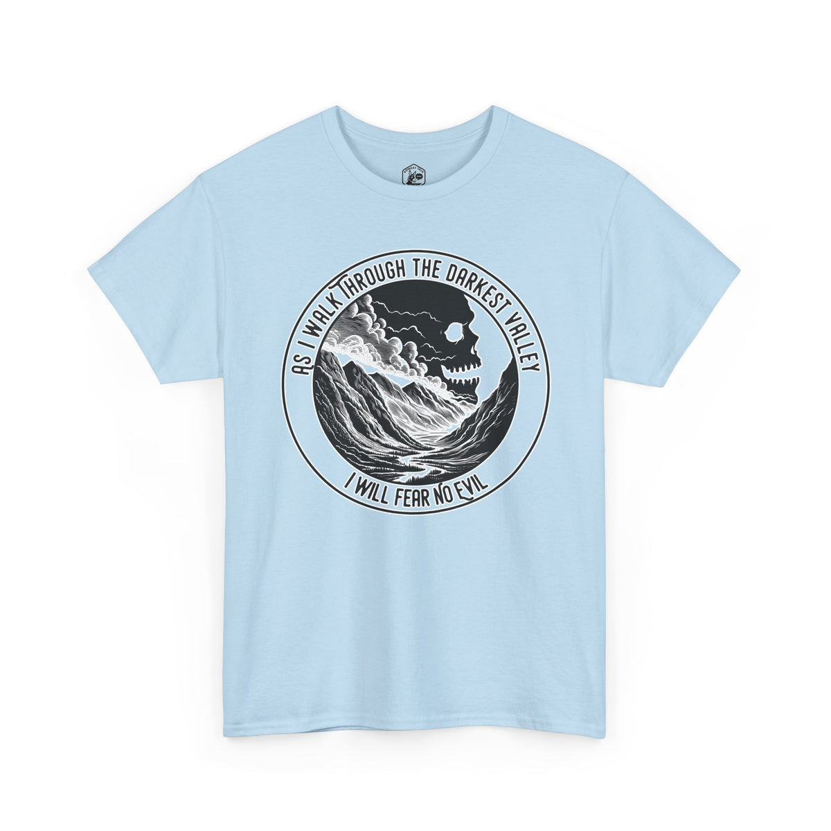 Fear No Evil Psalm 23 T-Shirt | Christian Graphic Tee, Front & Back Print