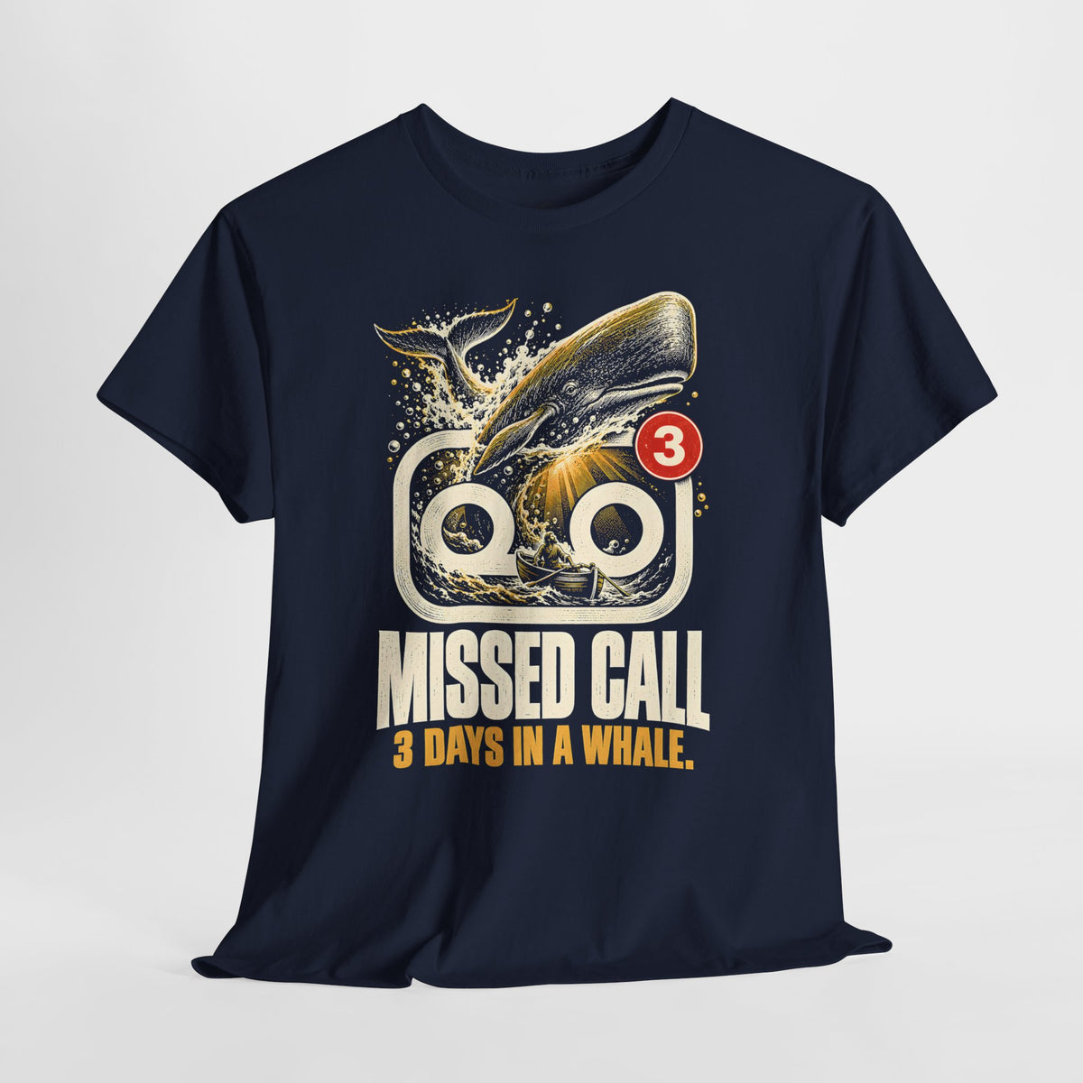 Missed Call 3 Days in a Whale T-shirt – Donkey Talk graphic tee