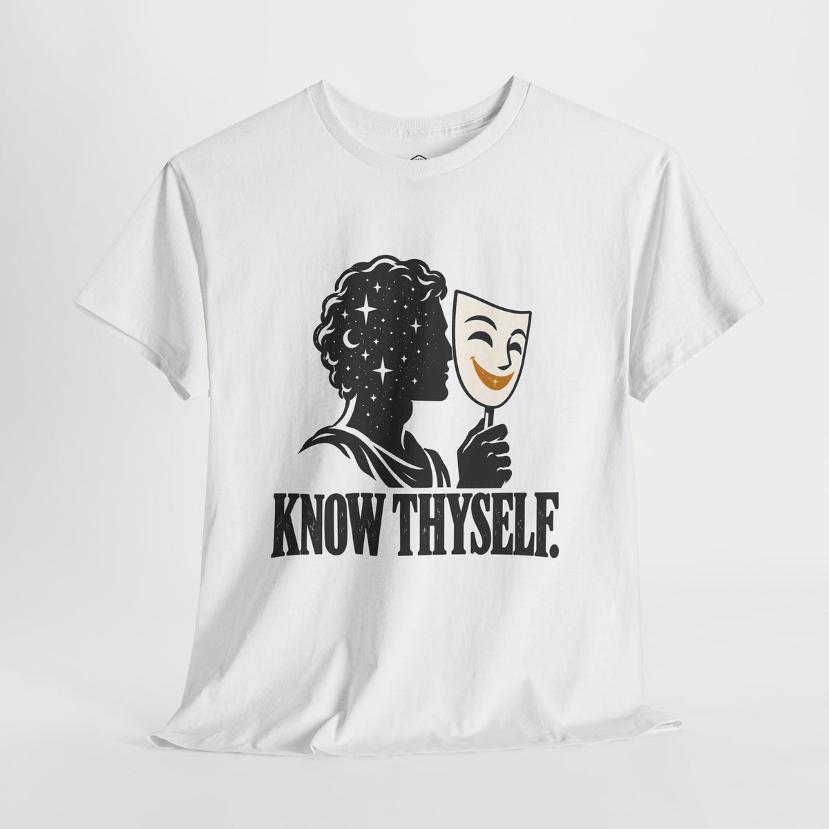 Know Thyself Starlit Mind and Mask T-Shirt | Philosophy and Faith Tee