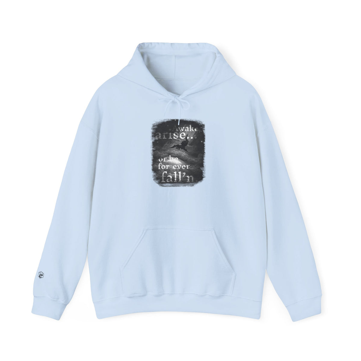 Inspirational Unisex Heavy Blend™ Hoodie - 'Awake, Rise, Forever Fall'n'