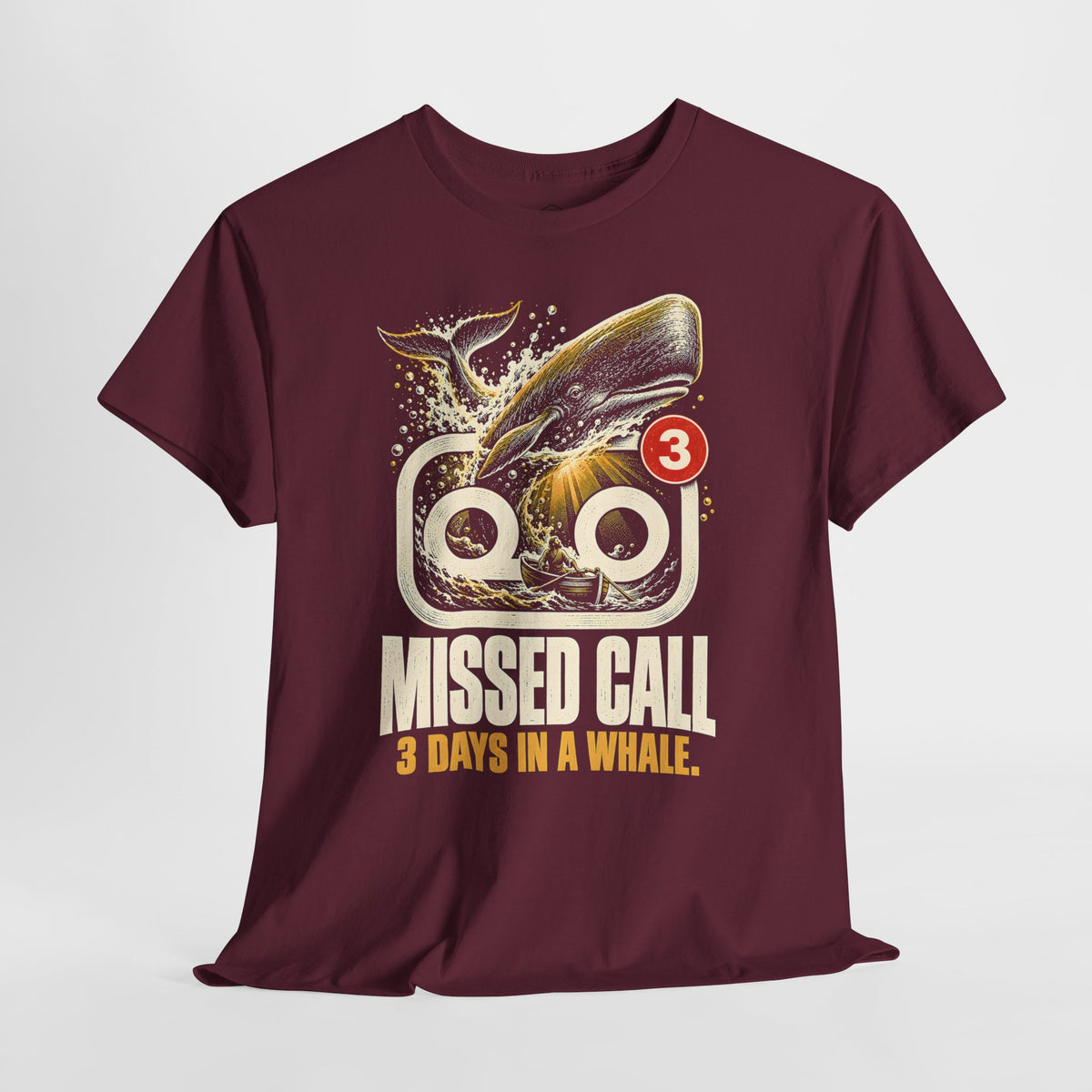 Missed Call 3 Days in a Whale T-shirt – Donkey Talk graphic tee