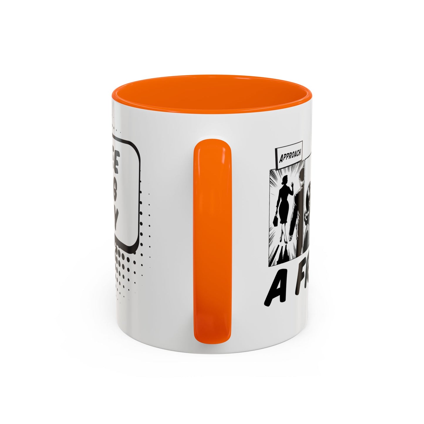 Free Hug Day Accent Coffee Mug – Funny Black & White Comic Speech Bubble Design (11/15 oz)