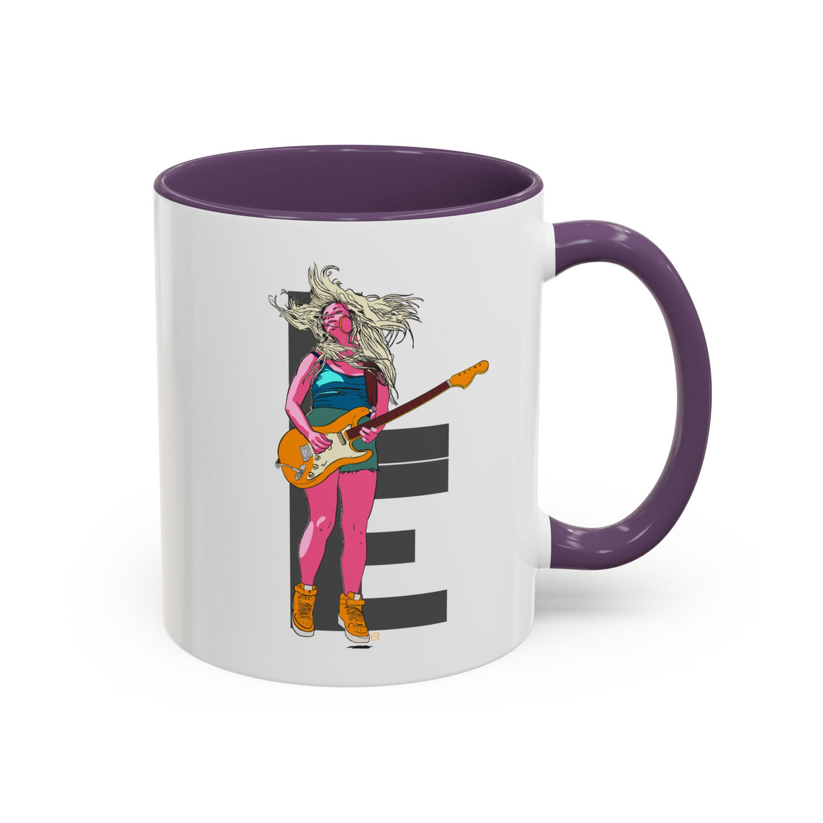 Coffee Mug — Colorful Guitarist Rock Music Accent Mug (11oz & 15oz)