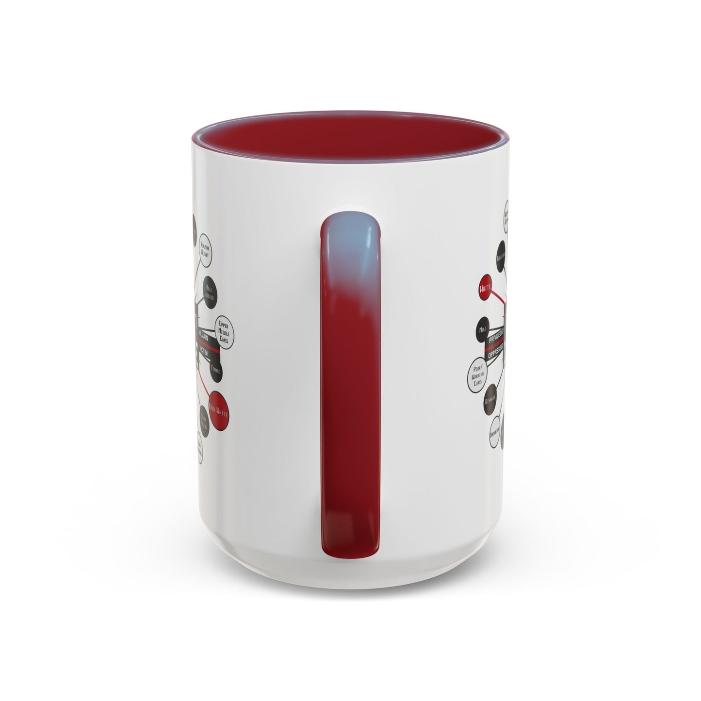 Intersectionality Divide Accent Coffee Mug — Social Justice Diagram Ceramic Mug (11/15oz)
