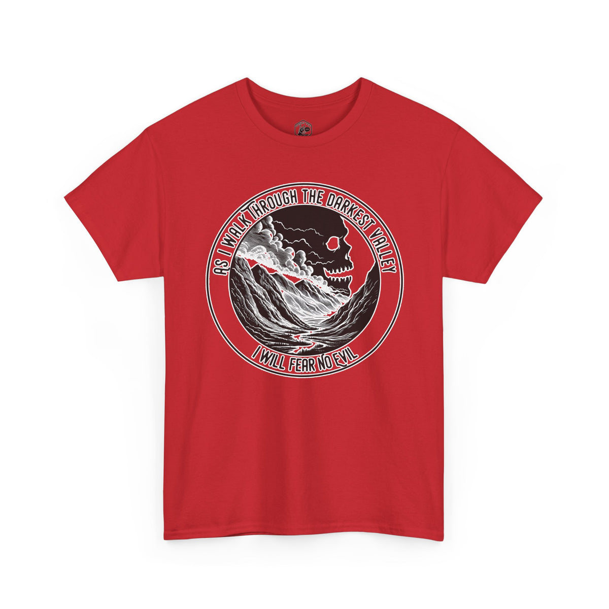 Fear No Evil Psalm 23 T-Shirt | Christian Graphic Tee, Front & Back Print