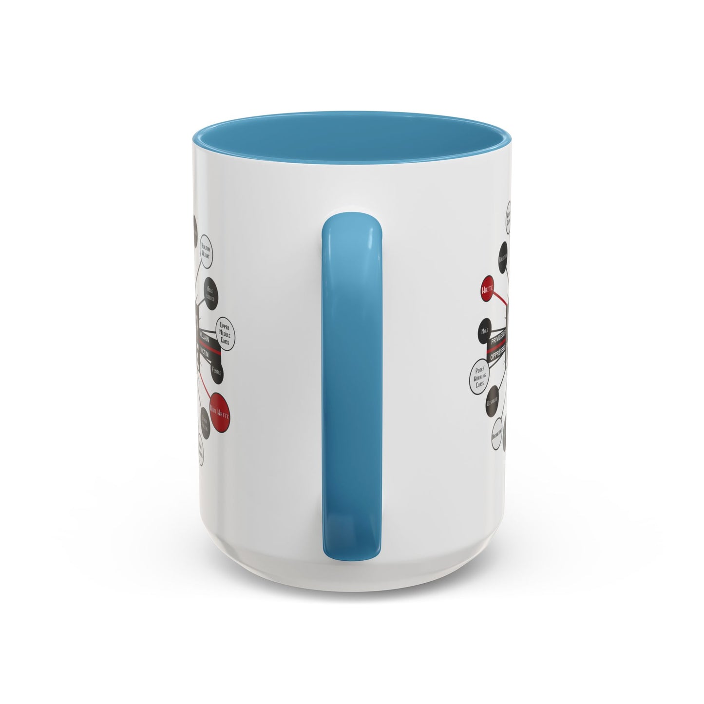 Intersectionality Divide Accent Coffee Mug — Social Justice Diagram Ceramic Mug (11/15oz)