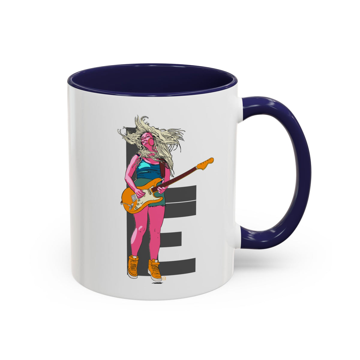 Coffee Mug — Colorful Guitarist Rock Music Accent Mug (11oz & 15oz)