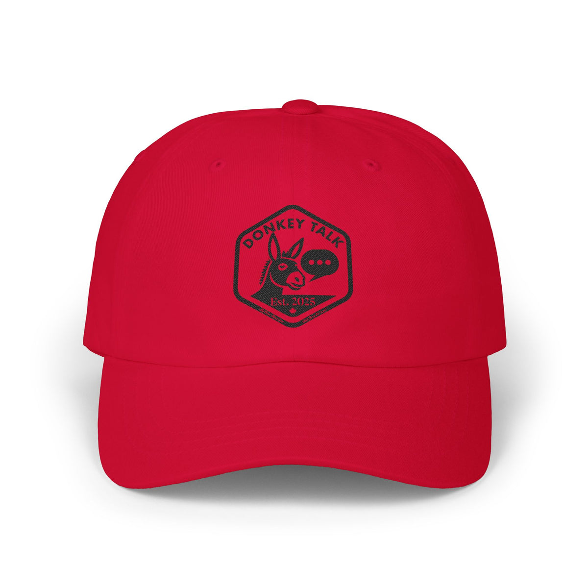 Donkey Talk Dad Cap - Great Casual White Hat with Our Awesome Logo