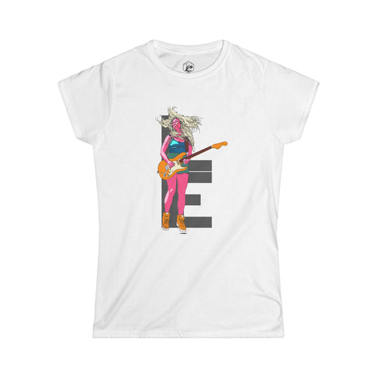 Rockstar Women's Softstyle Tee - Vibrant Guitar Design