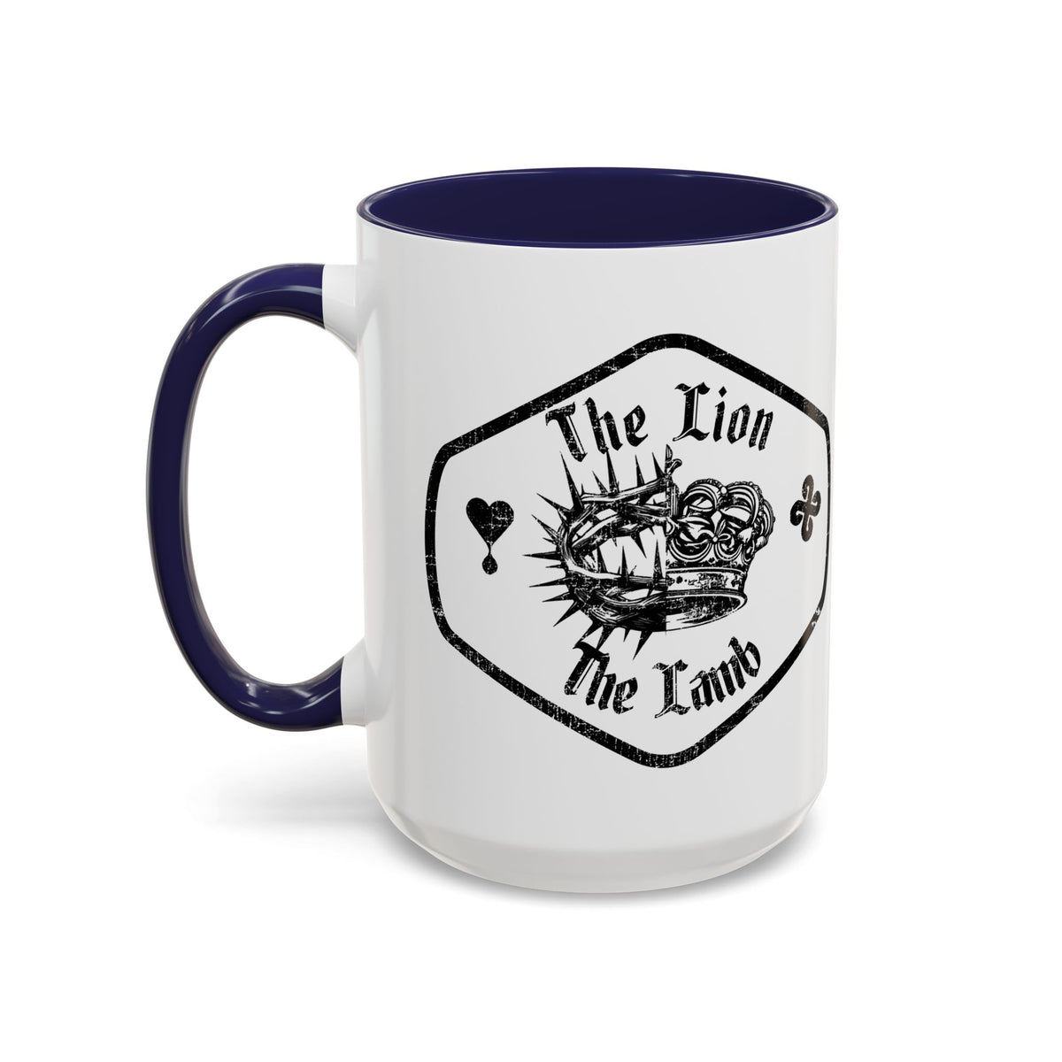 Lion & Lamb Religious Accent Coffee Mug — Crown of Thorns Christian Gift (11/15oz)