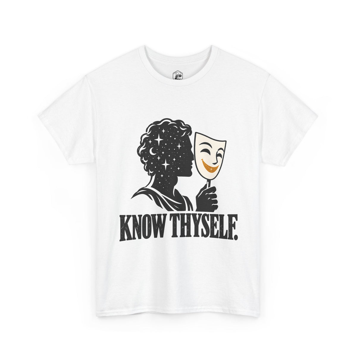 Know Thyself Starlit Mind and Mask T-Shirt | Philosophy and Faith Tee