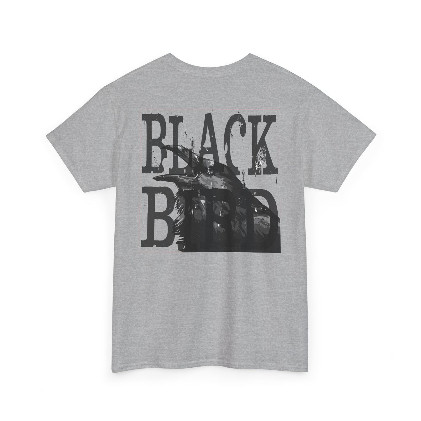 Black Bird Graphic Tee — Vintage Raven Logo T‑Shirt