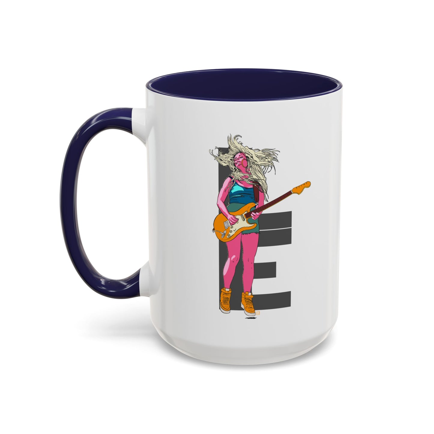 Coffee Mug — Colorful Guitarist Rock Music Accent Mug (11oz & 15oz)