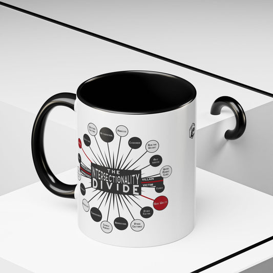 Intersectionality Divide Accent Coffee Mug — Social Justice Diagram Ceramic Mug (11/15oz)