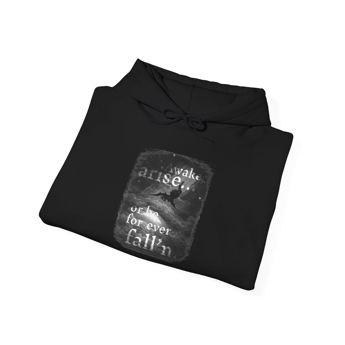 Inspirational Unisex Heavy Blend™ Hoodie - 'Awake, Rise, Forever Fall'n'