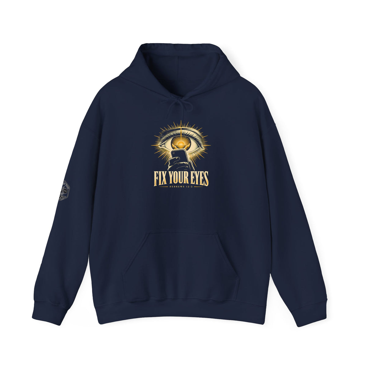 Fix Your Eyes Hoodie | Hebrews 12:2 Christian Graphic Hoodie