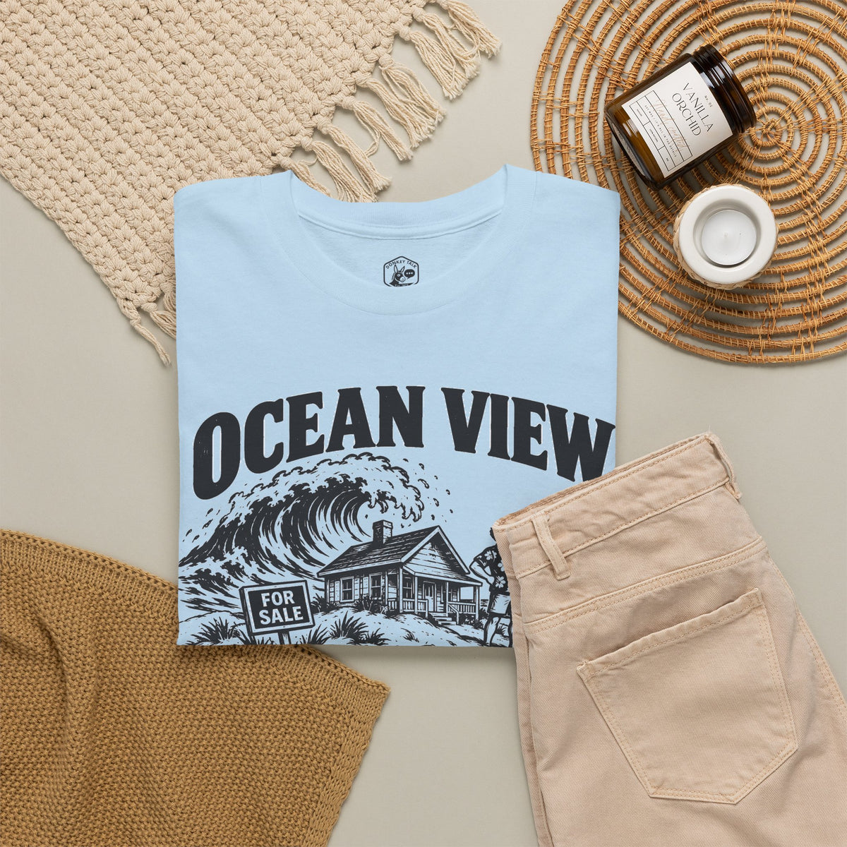 Ocean View Sand Foundation T-shirt – Donkey Talk graphic tee