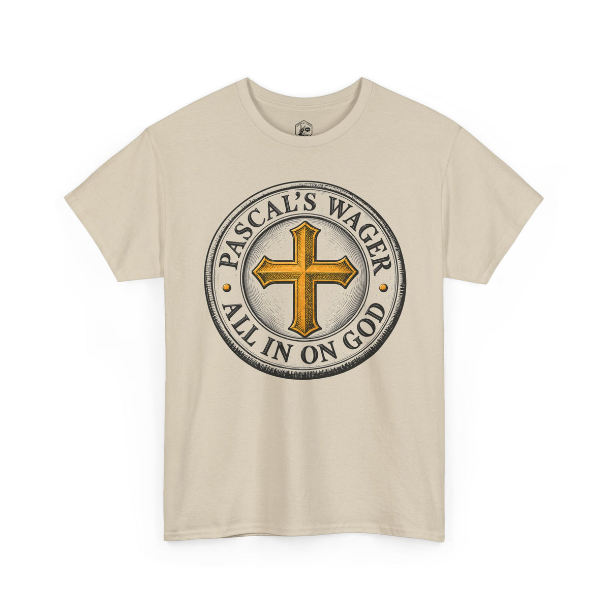 Pascal's Wager Gold Cross Coin T-shirt – Donkey Talk graphic tee