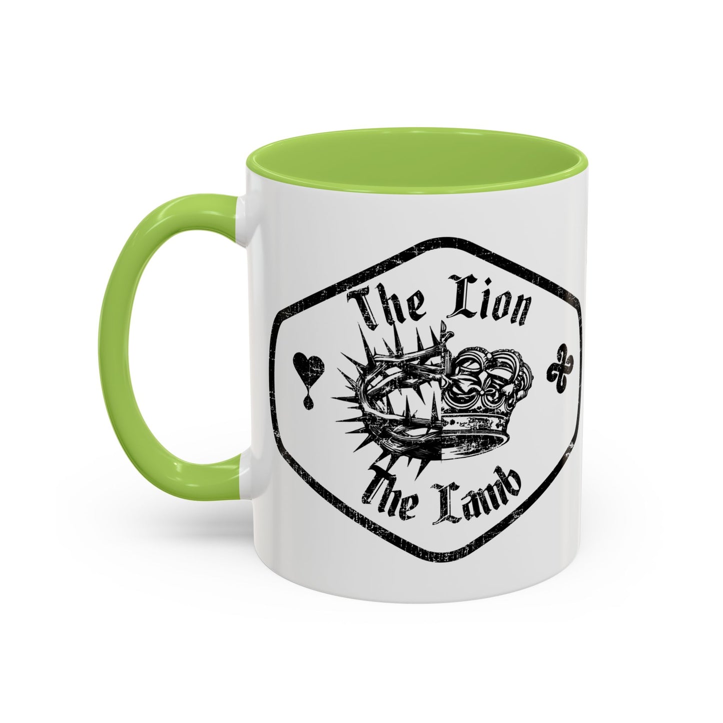 Lion & Lamb Religious Accent Coffee Mug — Crown of Thorns Christian Gift (11/15oz)