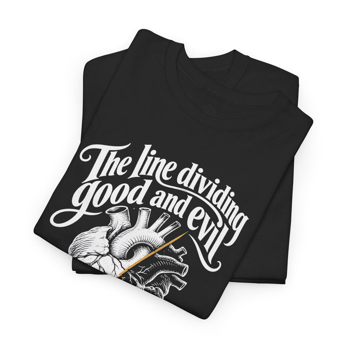 The Line Dividing Good and Evil T-shirt – Donkey Talk graphic tee