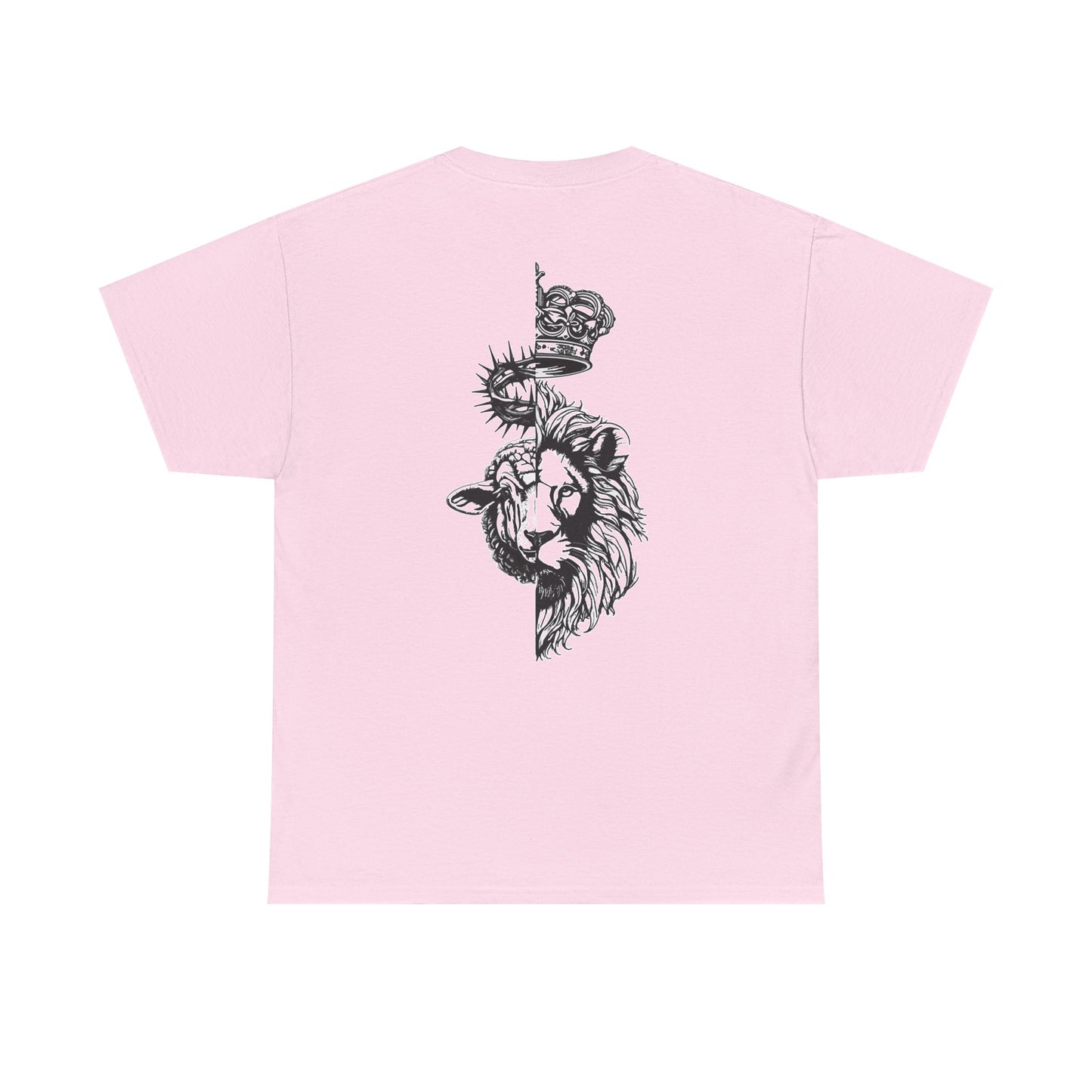 Lion & Crown Graphic Tee | Half Skull Lion Design T-Shirt