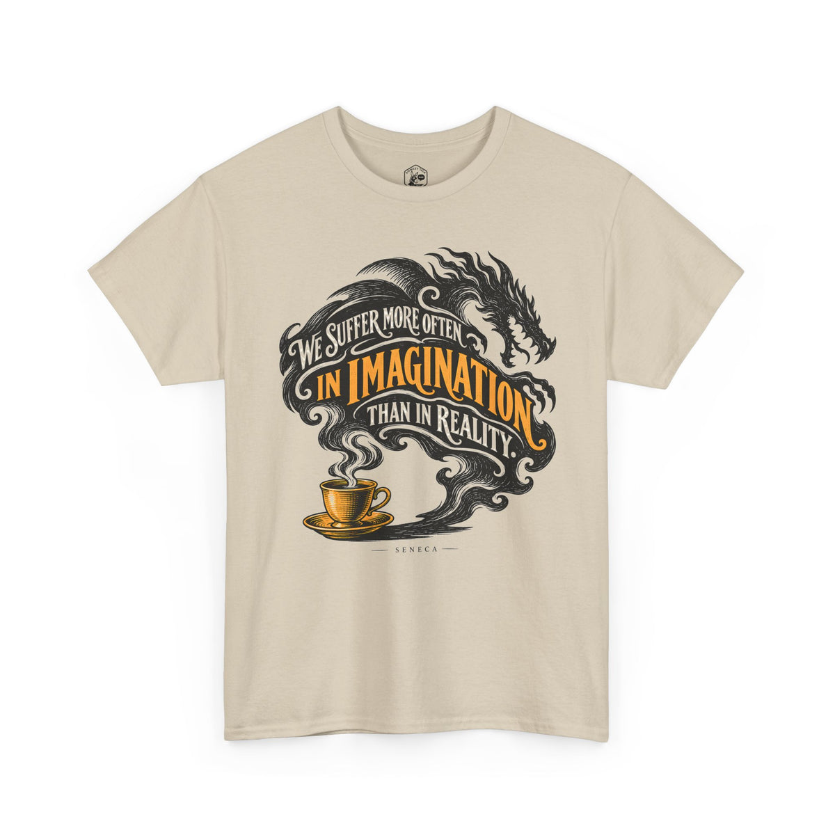 Seneca We Suffer More in Imagination T-shirt – Donkey Talk graphic tee