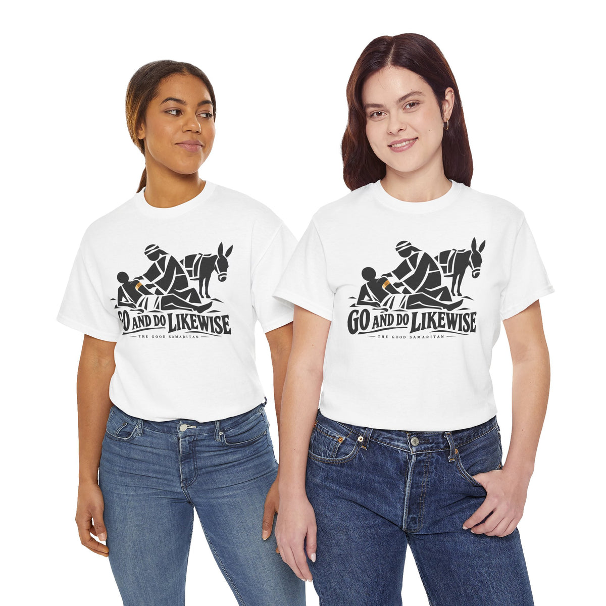 Go and Do Likewise Woodcut T-shirt – Donkey Talk graphic tee