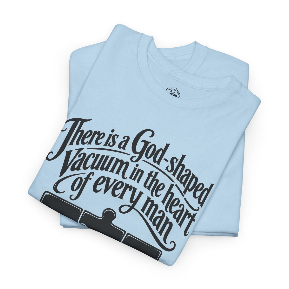 God-Shaped Vacuum Jigsaw T-shirt – Donkey Talk graphic tee