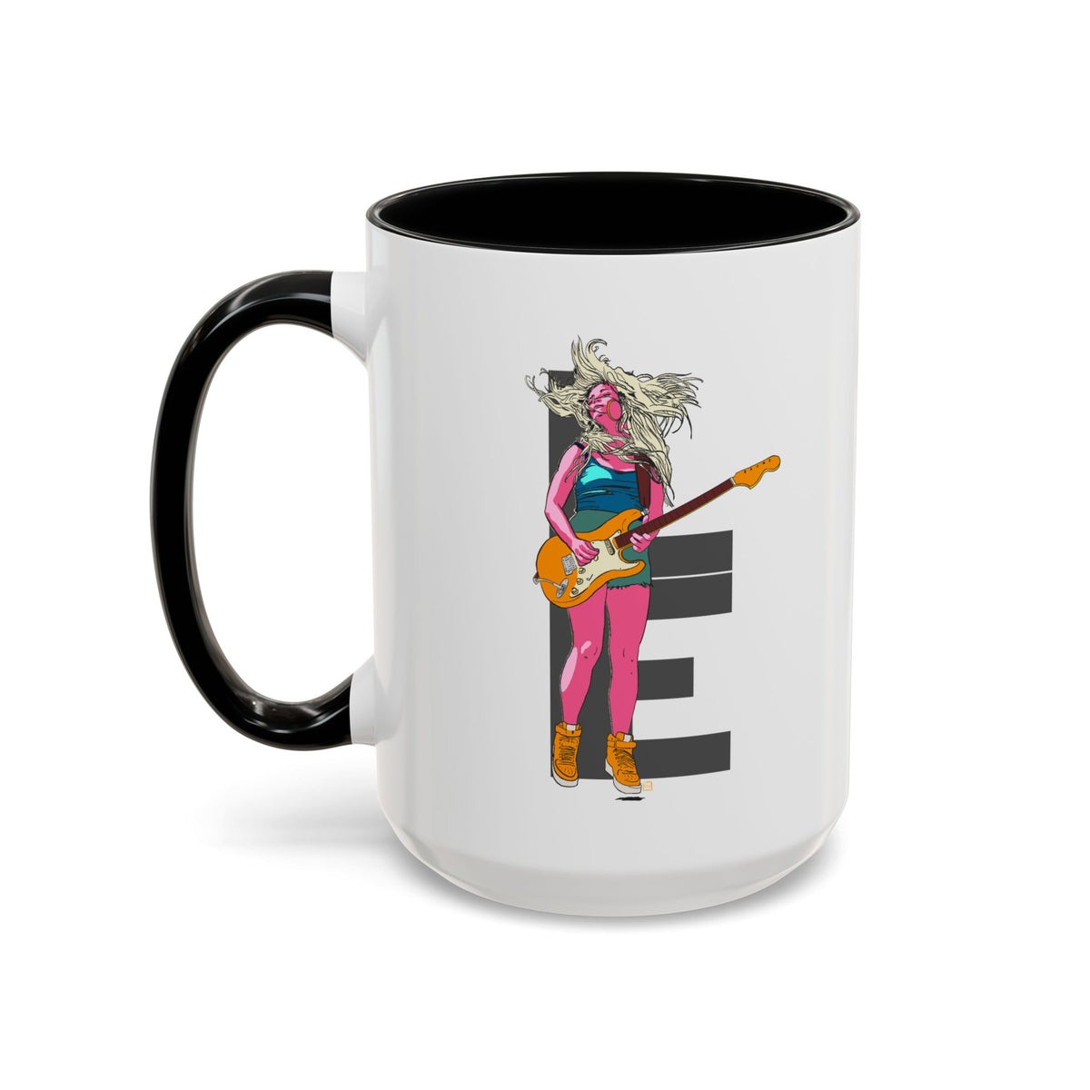 Coffee Mug — Colorful Guitarist Rock Music Accent Mug (11oz & 15oz)