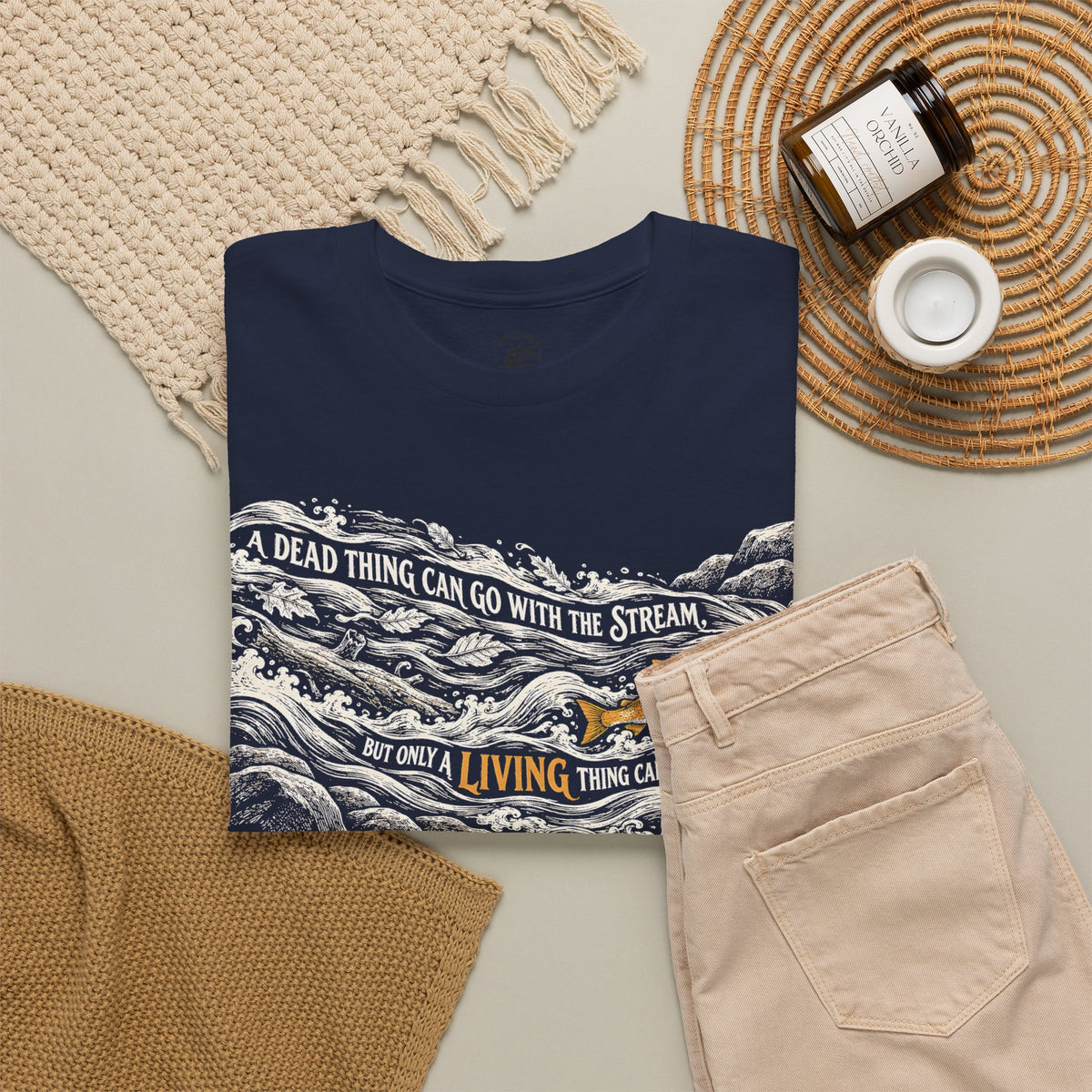 Chesterton Rapids Go Against the Stream T-shirt – Donkey Talk graphic tee