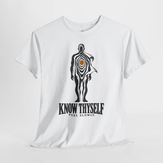 Know Thyself Peel Slowly - Donkey Talk faith and reason unisex T-shirt