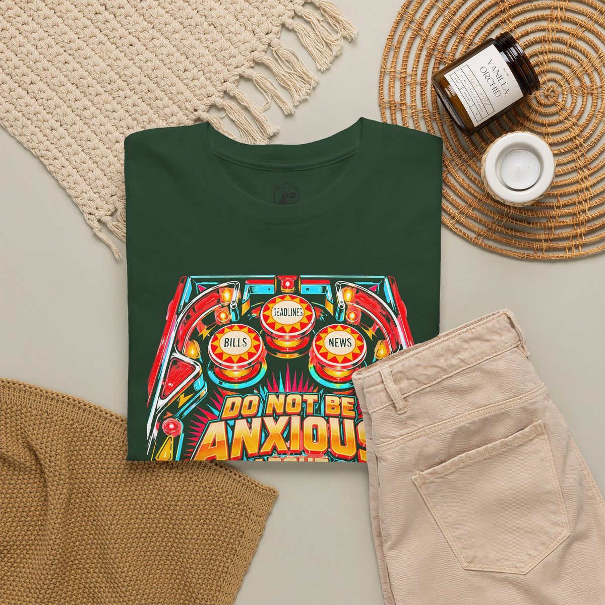 Do Not Be Anxious Pinball T-shirt – Donkey Talk graphic tee