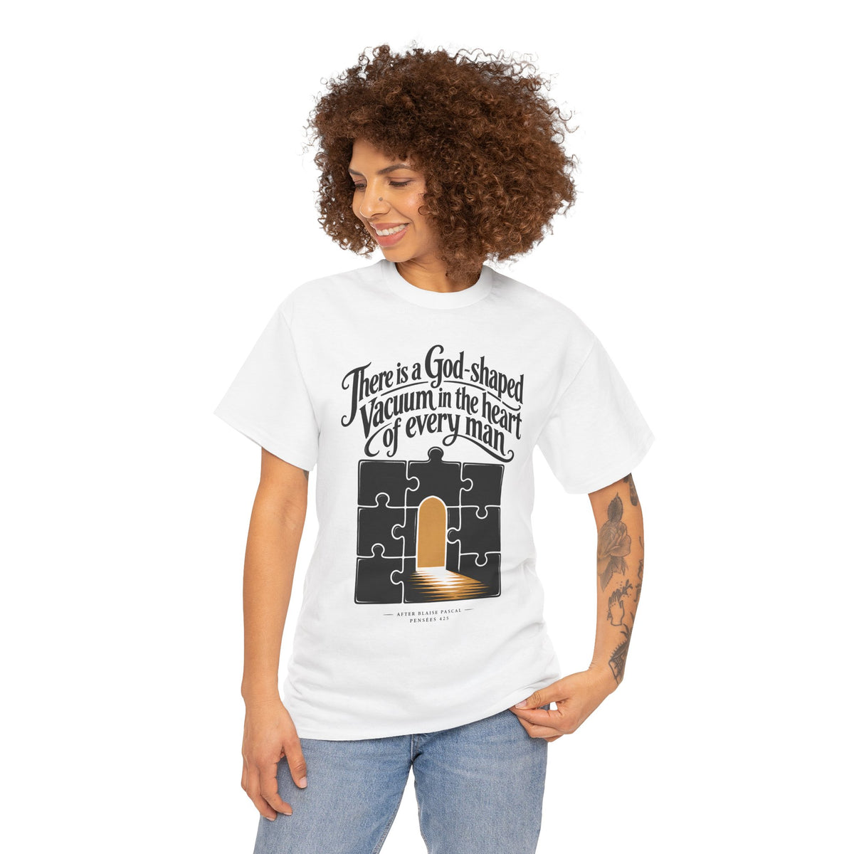 God-Shaped Vacuum Jigsaw T-shirt – Donkey Talk graphic tee