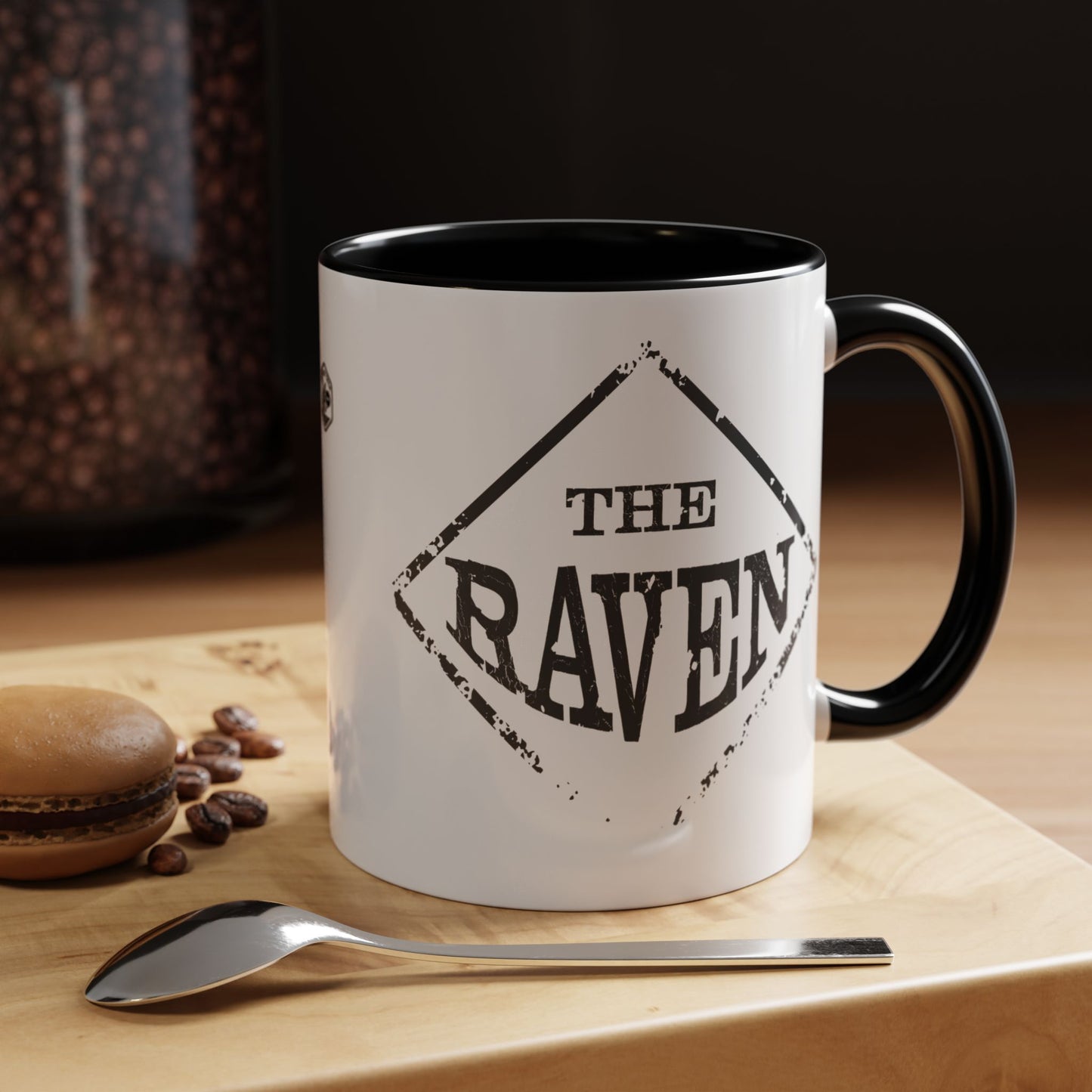 The Raven Accent Coffee Mug — Black-Trim 11/15oz