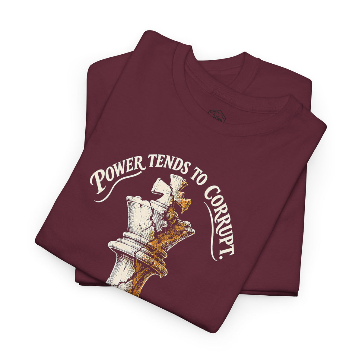 Power Tends to Corrupt Cracked Chess King T-shirt – Donkey Talk graphic tee