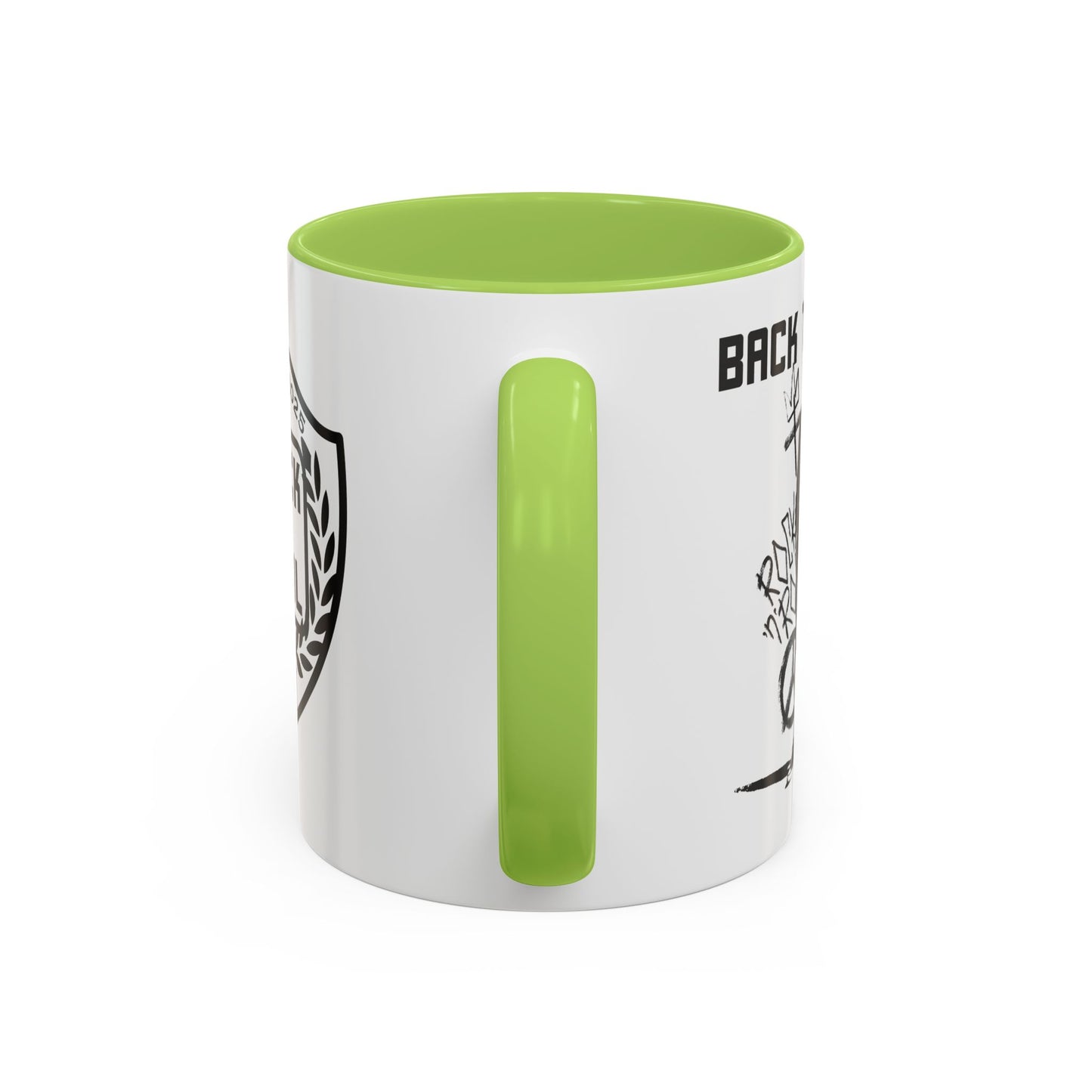 Back to Cool Shield Accent Coffee Mug — Retro Badge Coffee Cup (11/15oz)