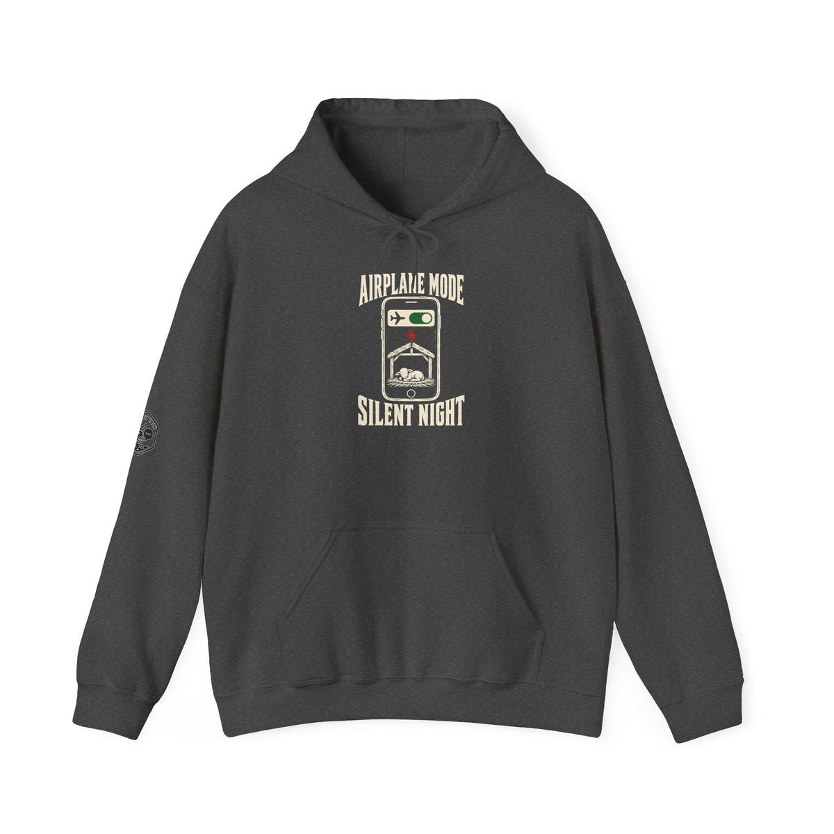 Airplane Mode: Silent Night Hoodie | Funny Christmas Christian Graphic Hoodie